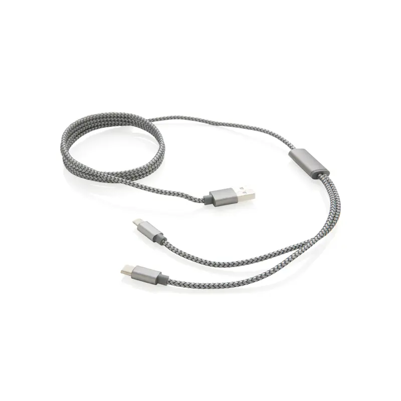 3-i-1 flätad kabel