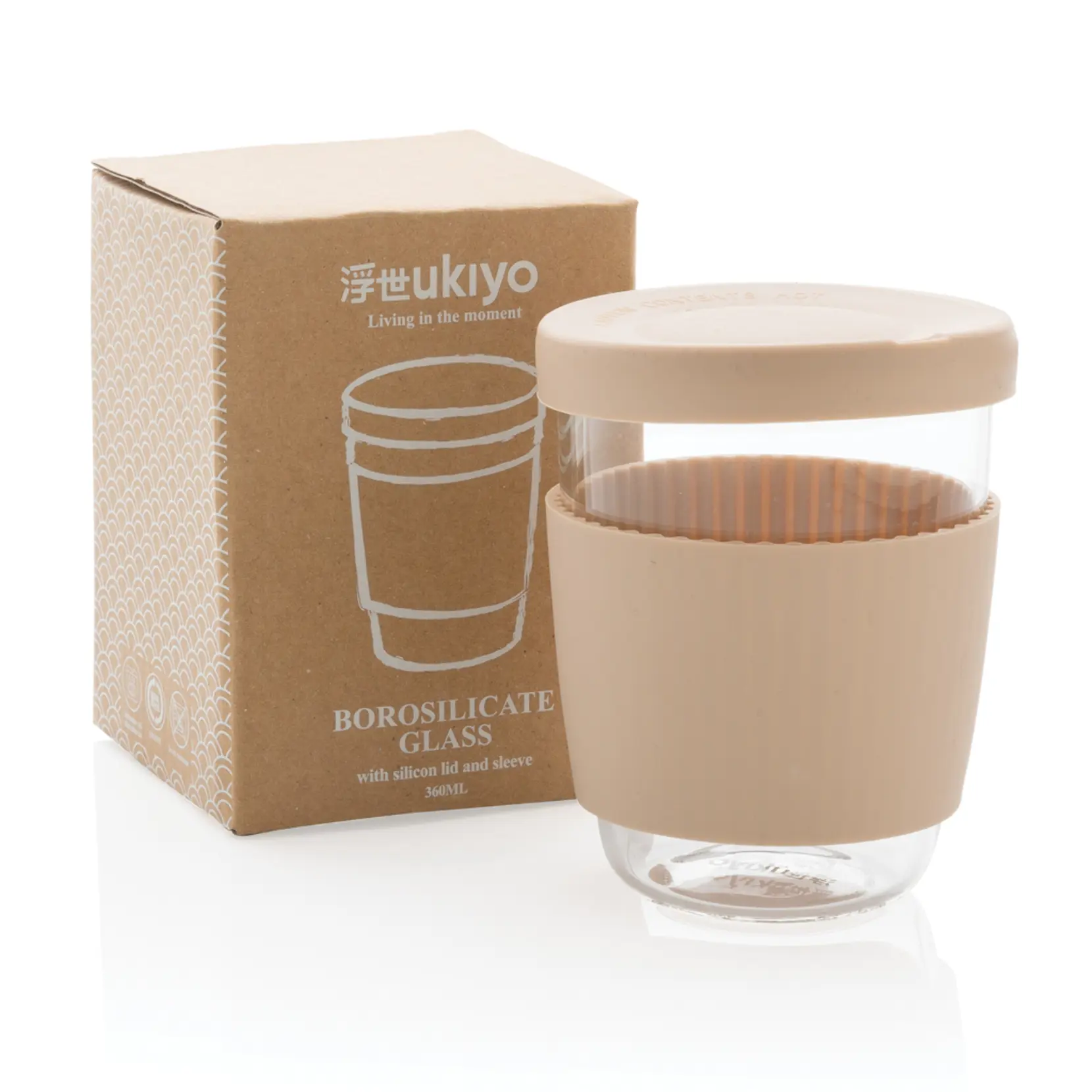 Bild på Ukiyo borosilikatglas med silikonlock och sleeve