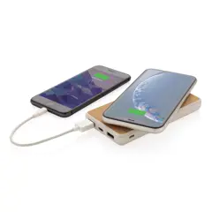 Bild på Kork och vete 8.000 mAh powerbank med 5W trådlös laddning