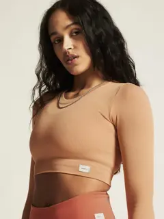 Bild på Collective Rib Cropped LS Top W