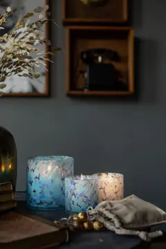Bild på Glaslykta Mönstrad 15x15