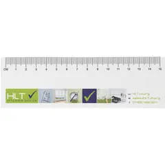 Bild på Sticky-Mate® klisterlappar med tryckt 15 cm linjal av återvunnet material