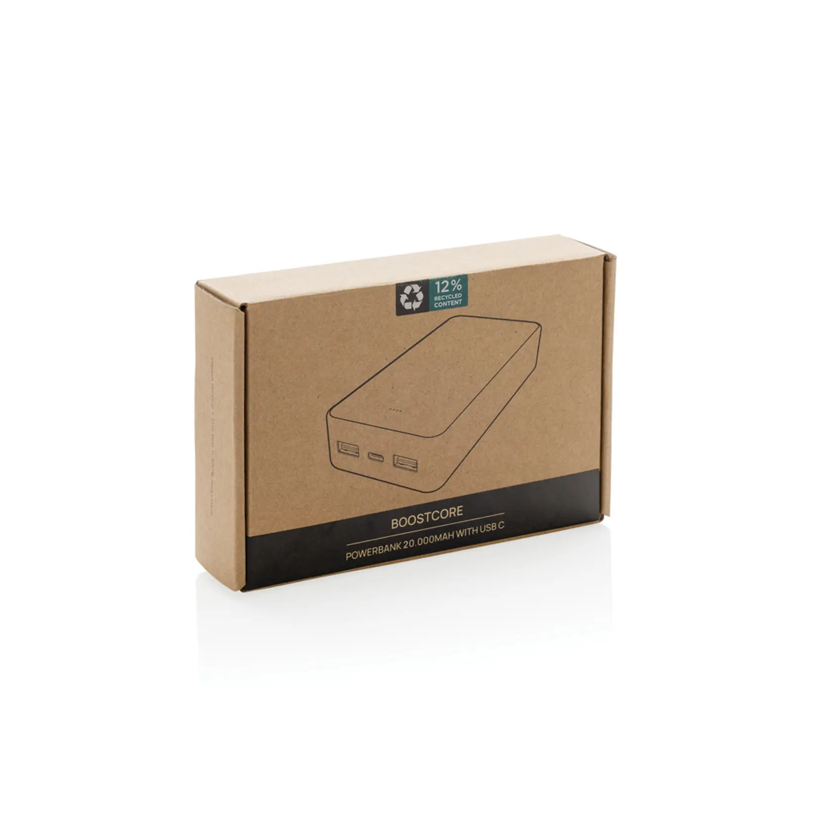 Bild på Boostcore RCS powerbank i återvunnen plast 20.000mAh USB