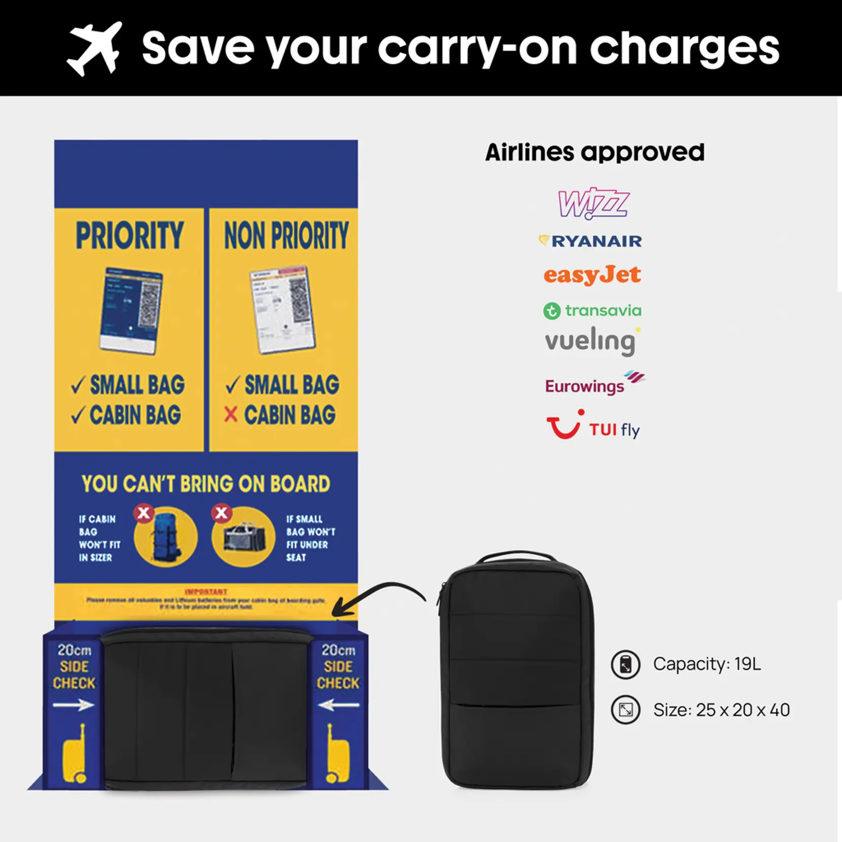 Bild på Armond Aware™ RPET Free On Board travel pack