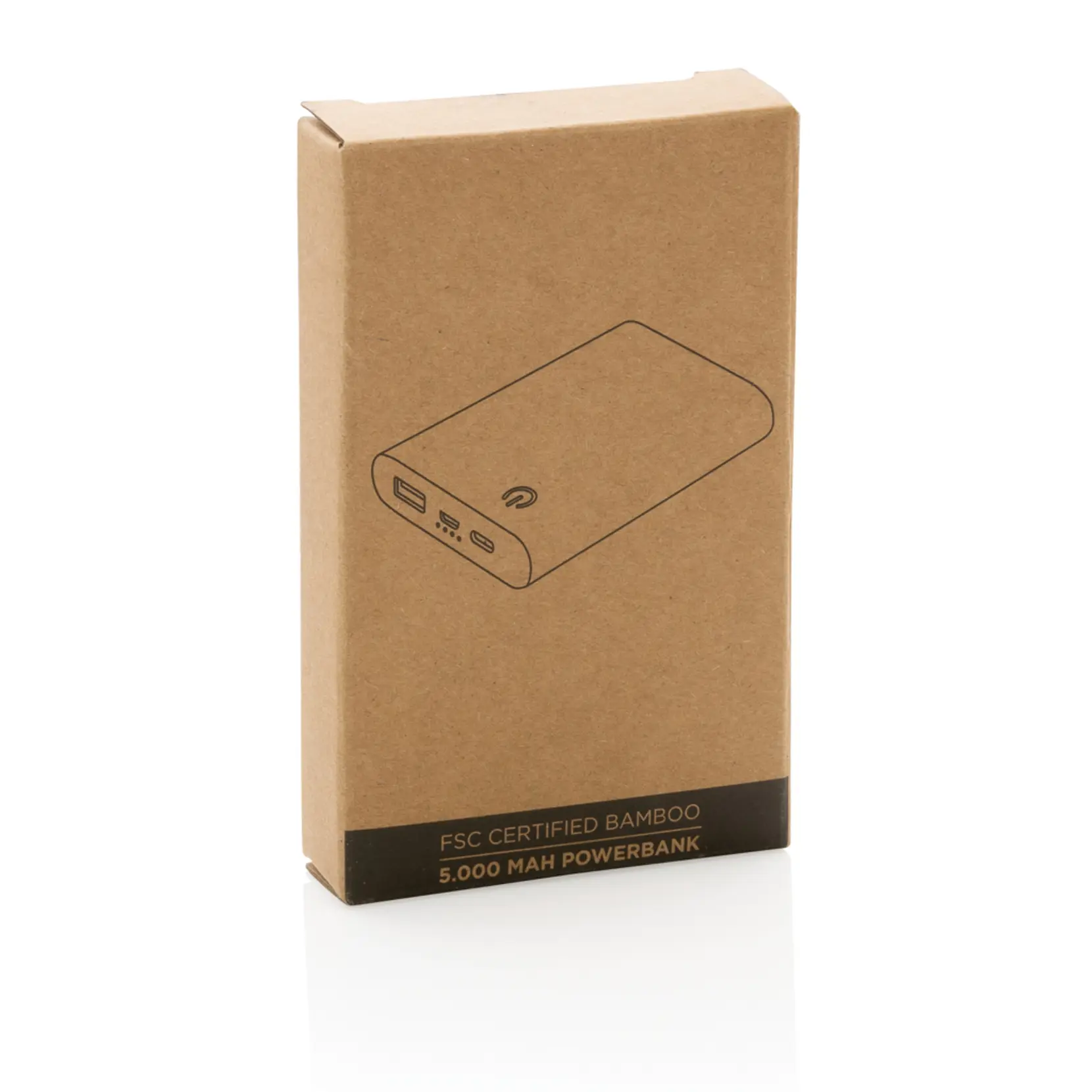 Bild på 5.000 mAh powerbank i bambu