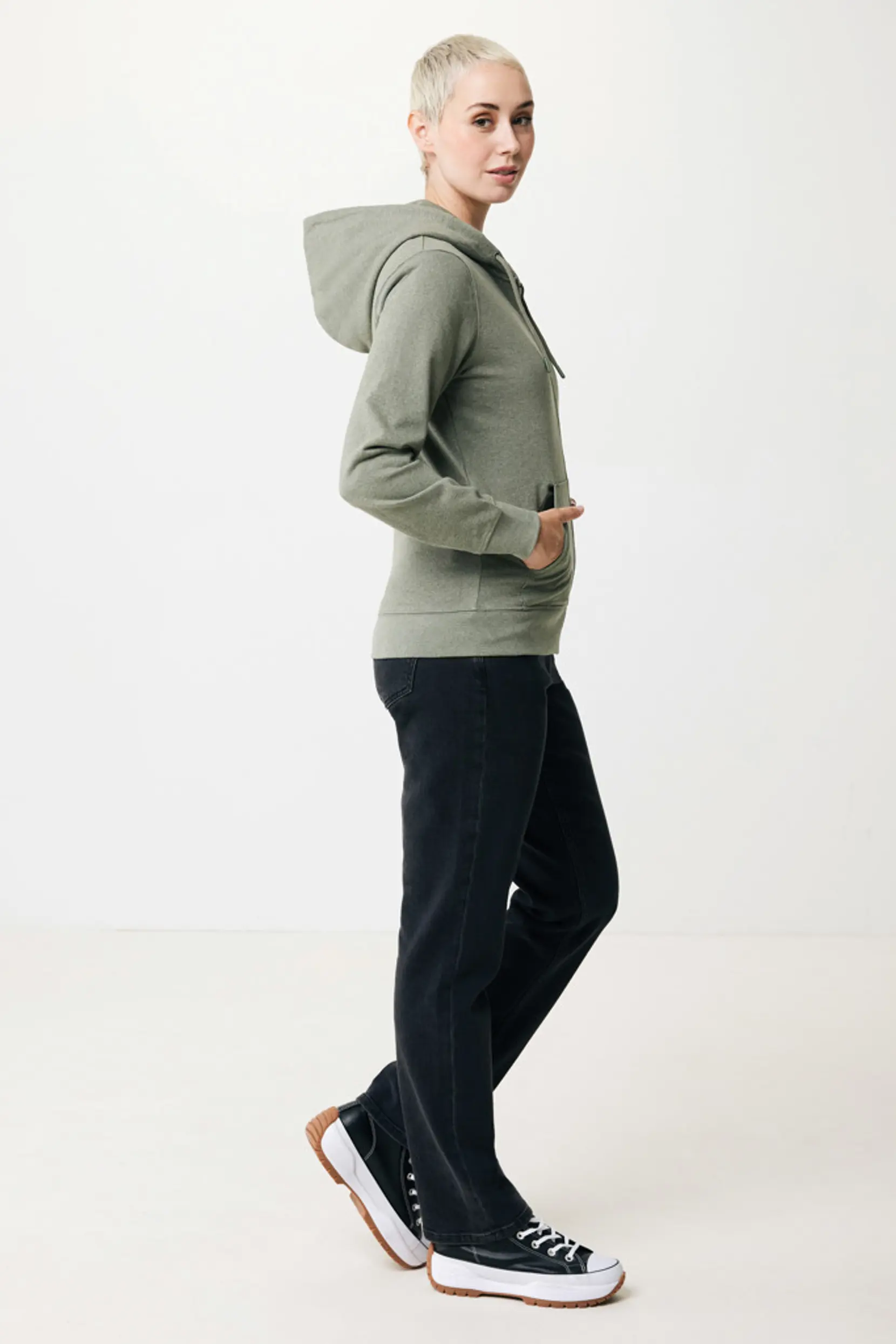 Bild på Iqoniq Abisko hoodie med dragkedja i återvunnen bomull