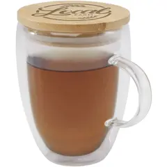 Bild på Leona 350 ml glasmugg med bambulock