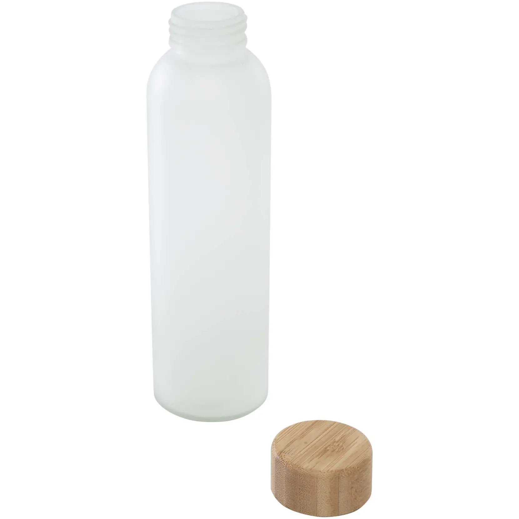 Bild på Lume 500 ml matt glasflaska av silikatglas med bambulock  