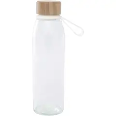 Bild på Porto 500 ml vattenflaska av glas med silikonhandtag och bambulock 