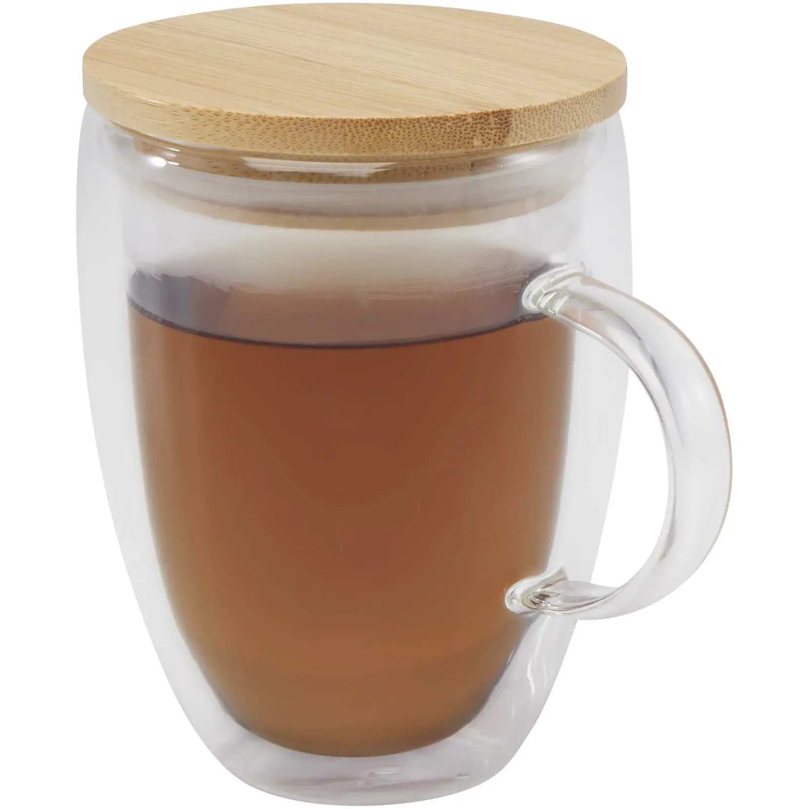 Bild på Leona 350 ml glasmugg med bambulock