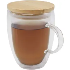 Bild på Leona 350 ml glasmugg med bambulock