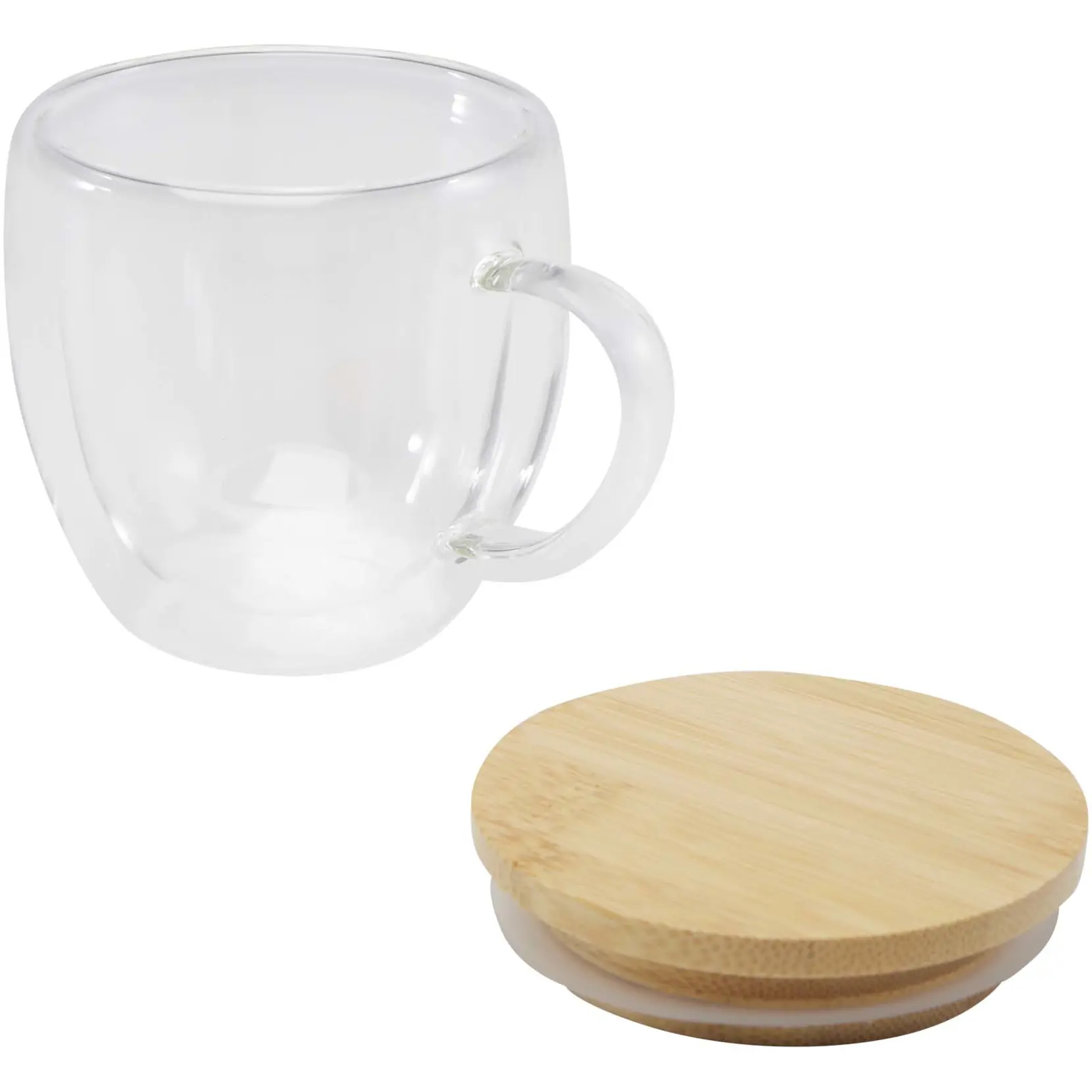 Bild på Lenora 250 ml glasmugg med bambulock
