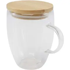 Bild på Leona 350 ml glasmugg med bambulock