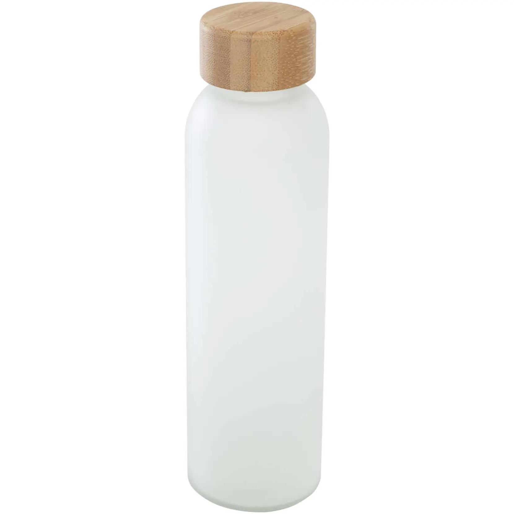 Bild på Lume 500 ml matt glasflaska av silikatglas med bambulock  