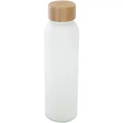 Bild på Lume 500 ml matt glasflaska av silikatglas med bambulock  
