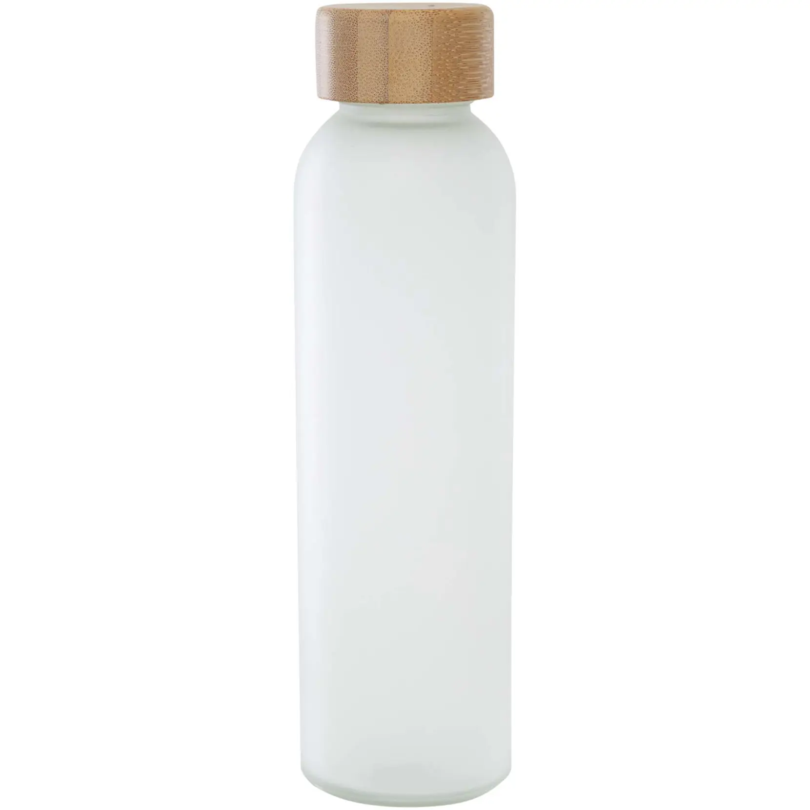 Bild på Lume 500 ml matt glasflaska av silikatglas med bambulock  