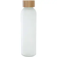 Bild på Lume 500 ml matt glasflaska av silikatglas med bambulock  