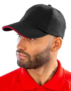 Bild på Brushed Cotton Decorator Cap with Sandwich Peak