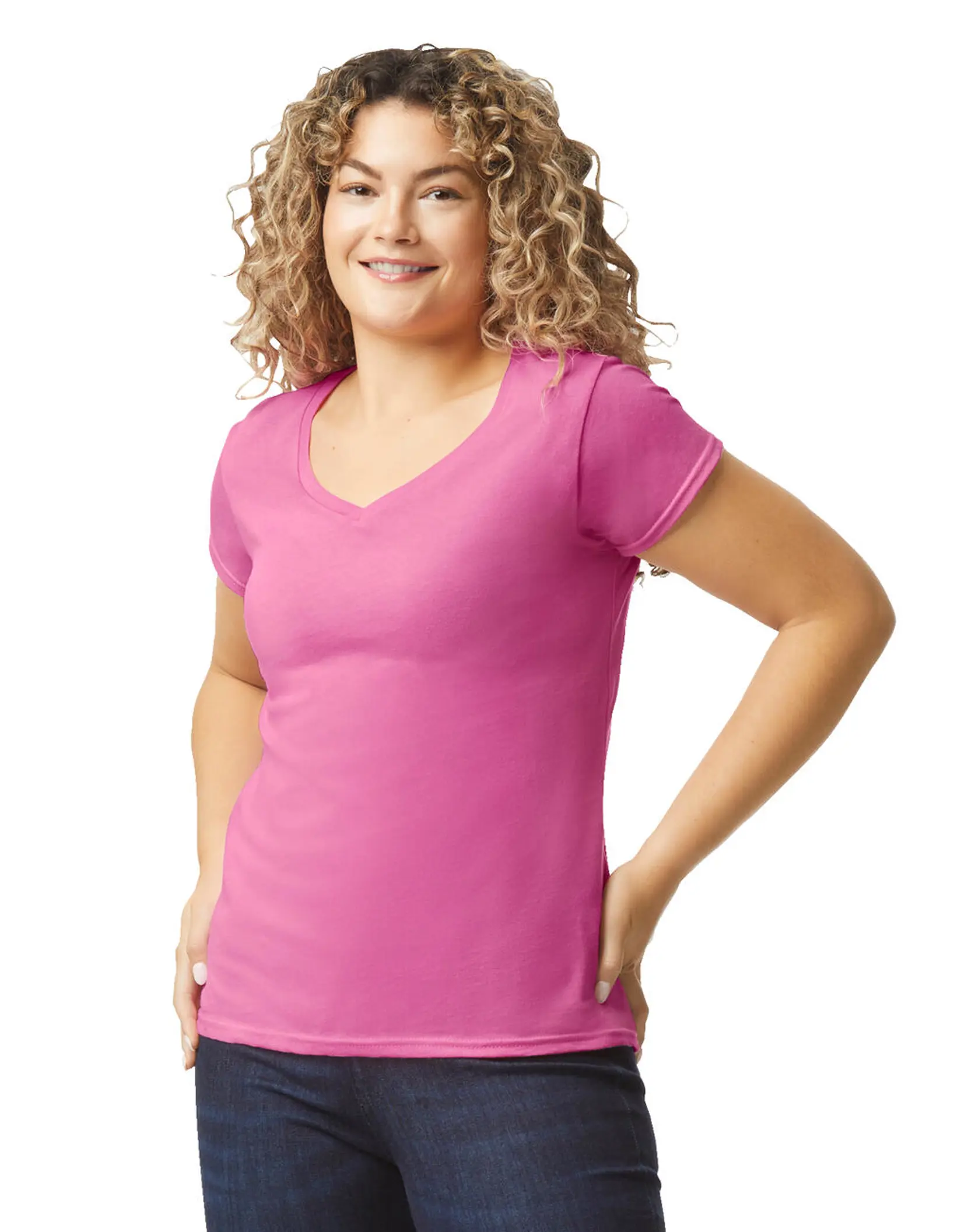 Bild på Ladies Softstyle® V-Neck T-Shirt