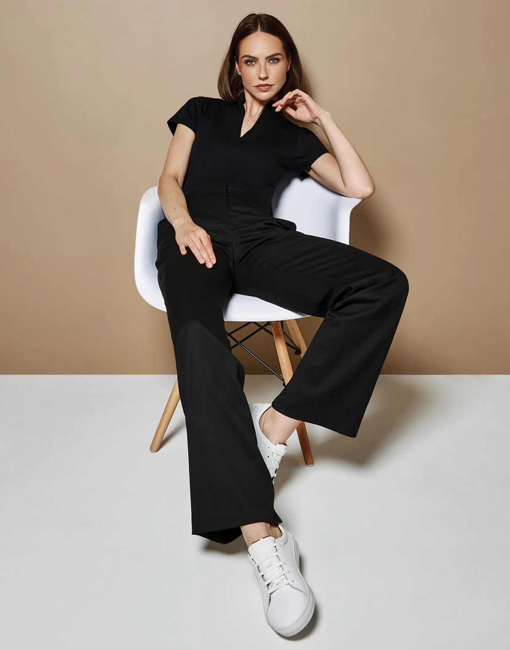 Bild på Regular Fit Mandarin Collar Top