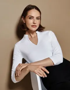 Bild på Regular Fit Mandarin Collar Top