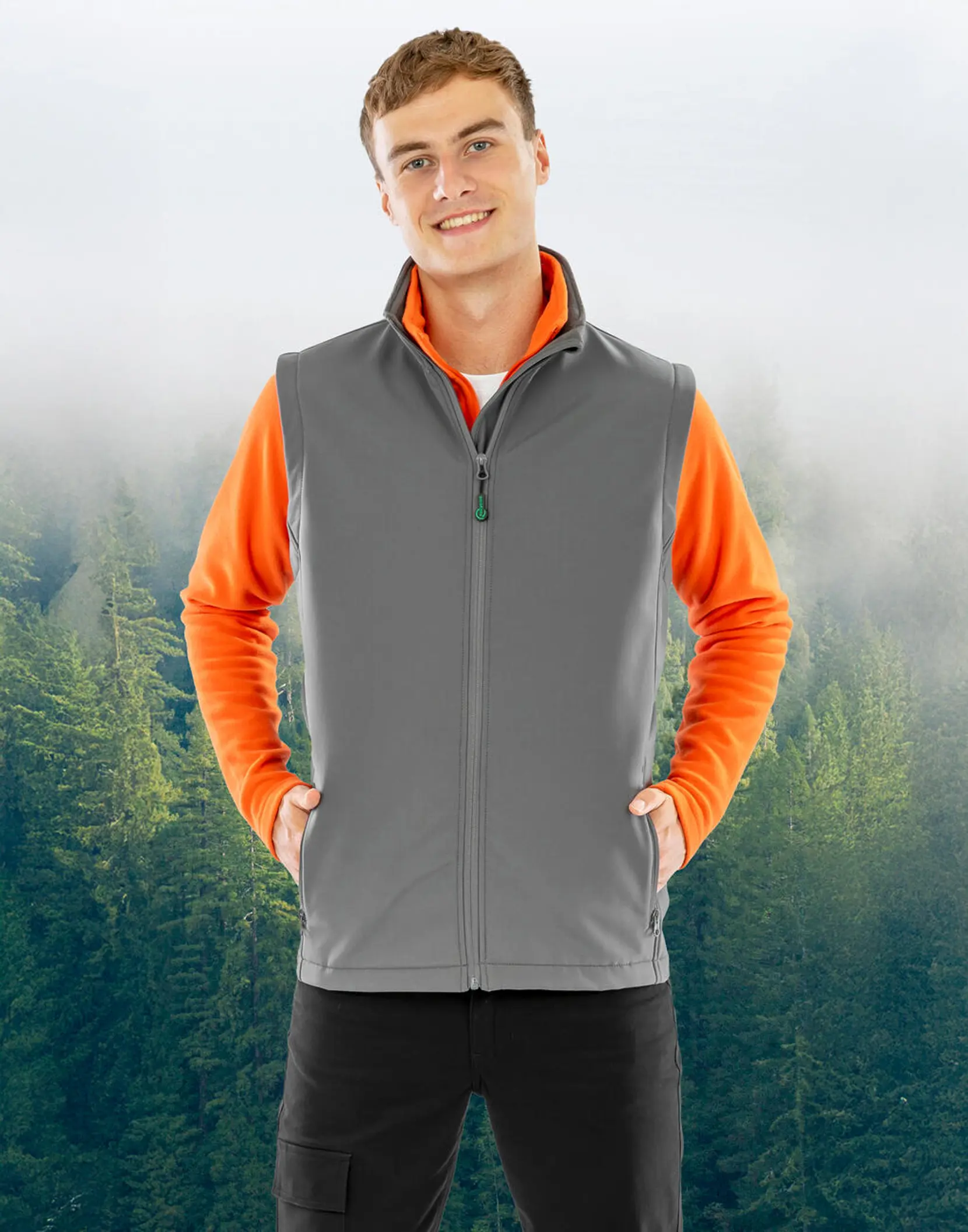 Bild på Men's Recycled 2-Layer Printable Softshell B/W
