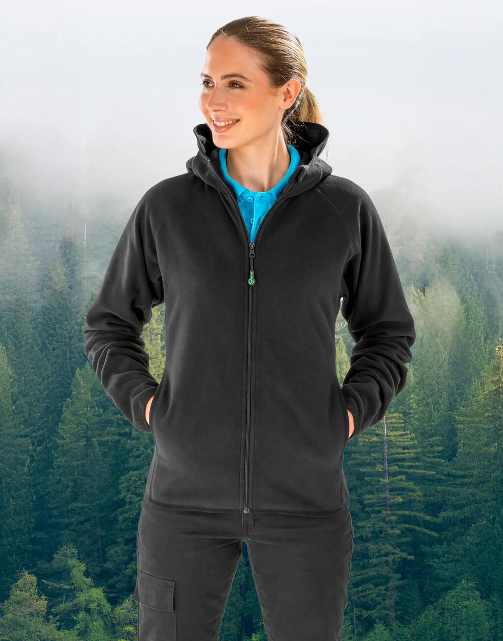 Bild på Hooded Recycled Microfleece Jacket