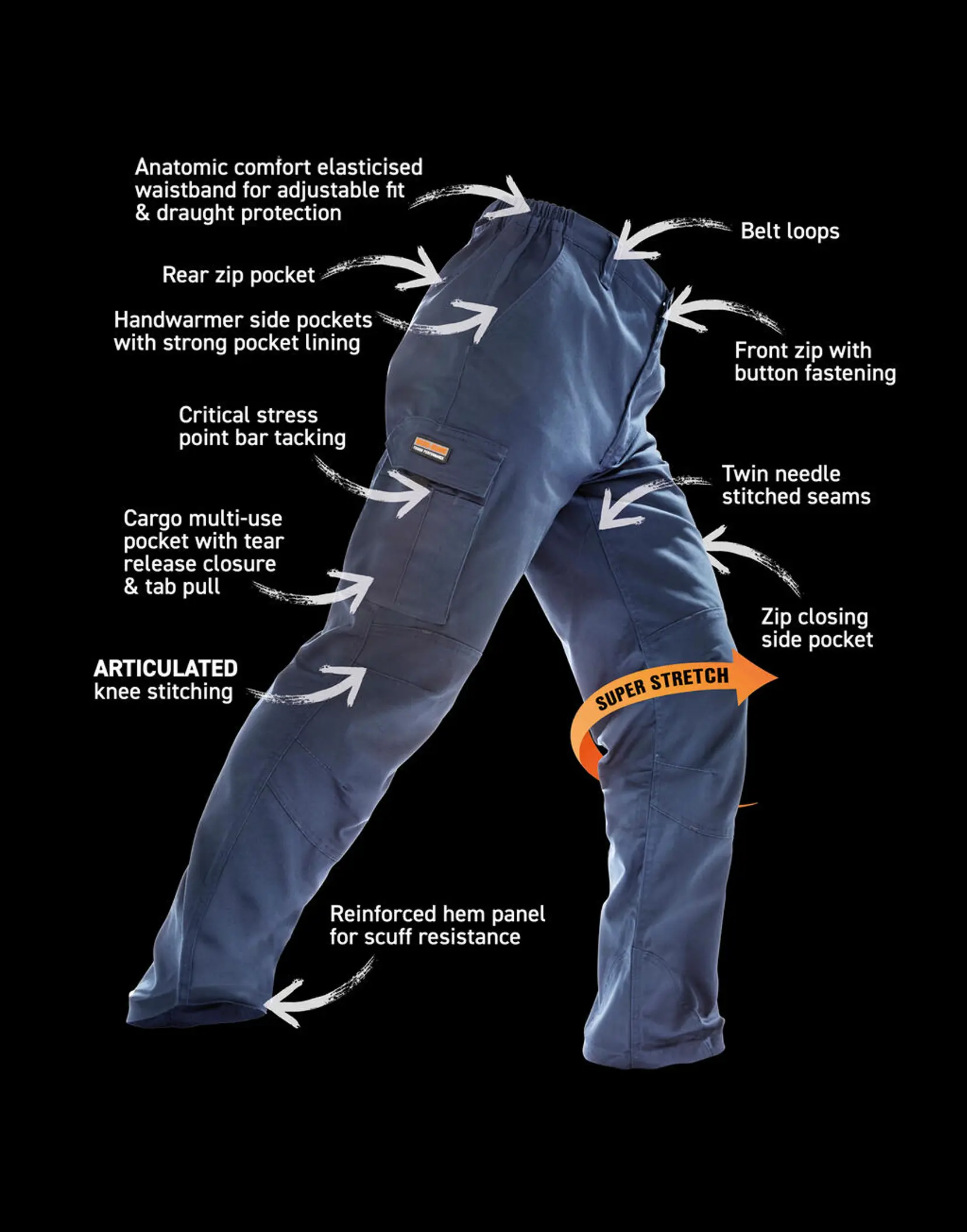 Bild på Work Guard Stretch Trousers Long