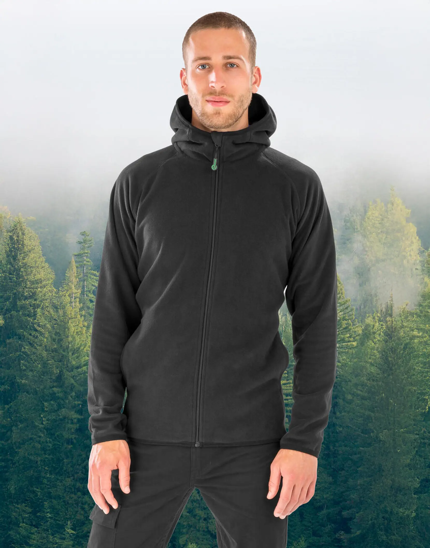 Bild på Hooded Recycled Microfleece Jacket