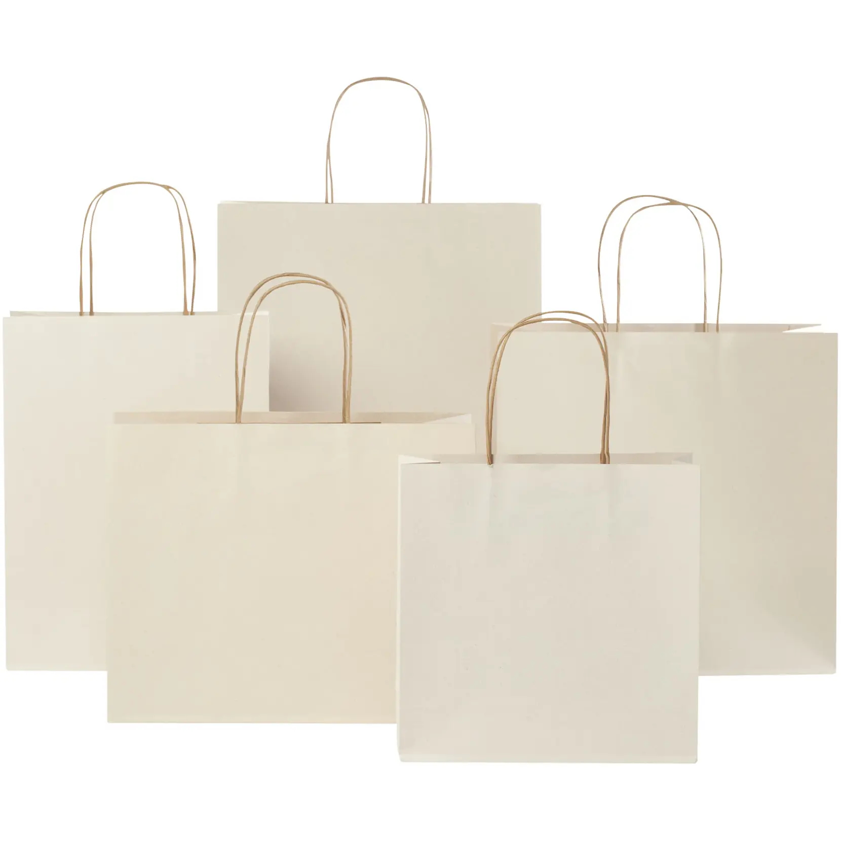 Bild på Papperspåse 150 g/m2 av jordbruksavfall med tvinnade handtag – XXL 