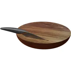 Bild på SCX.design K03 set med skärbräda i trä och kniv