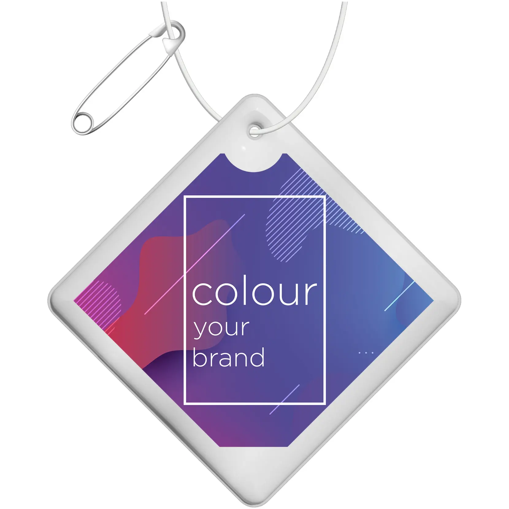 Bild på RFX™ H-09 liten diamant reflekterande PVC-hängare