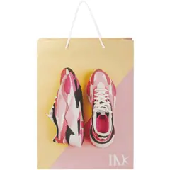 Bild på Handgjord 170 g/m2 påse i integra-papper med plasthandtag – XL