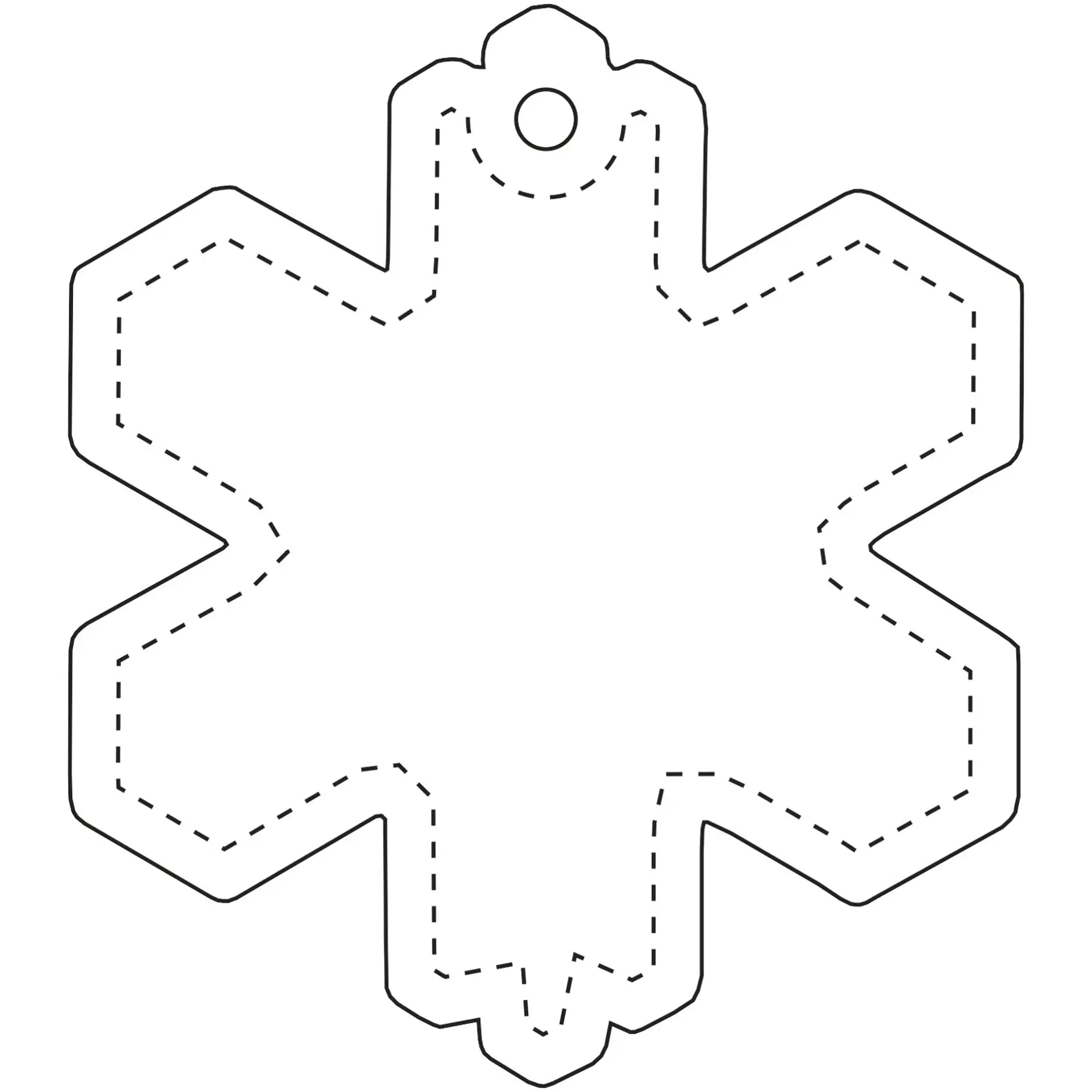 Bild på RFX™ H-10 snöflinga reflekterande PVC-hängare