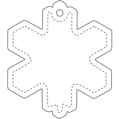 Bild på RFX™ H-10 snöflinga reflekterande PVC-hängare