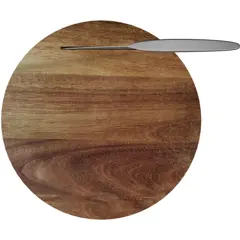 Bild på SCX.design K03 set med skärbräda i trä och kniv