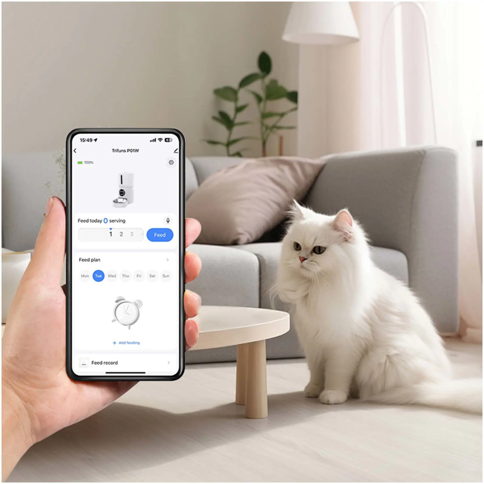 Bild på Prixton smart automatisk foderautomat för husdjur med wifi