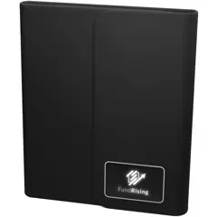 Bild på SCX.design O18 A5-anteckningsbok med 5 W trådlös 4 000 mAh powerbank och upplyst logotyp
