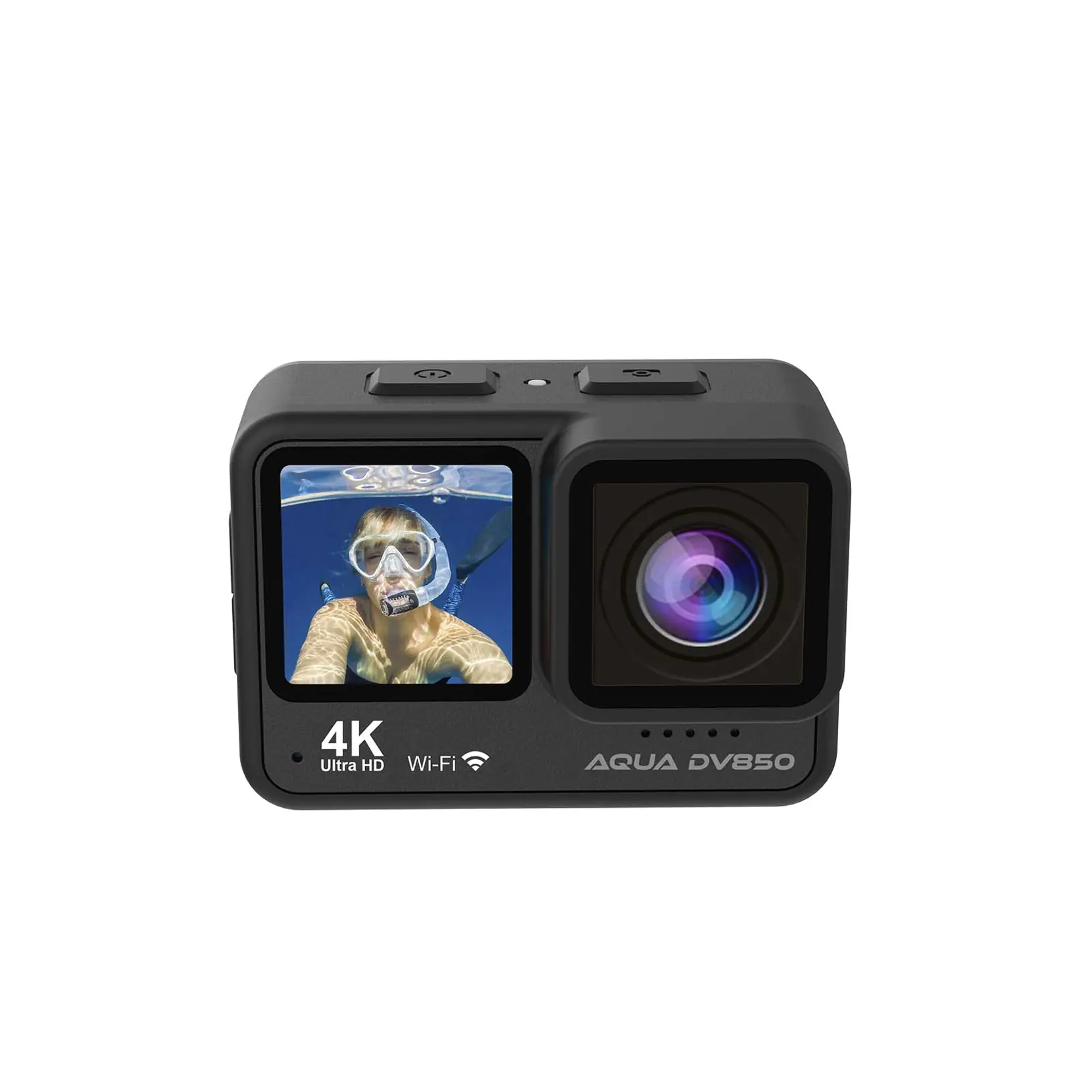 Bild på Prixton DV850 Aqua 4K-actionkamera med dubbla 4K-skärmar