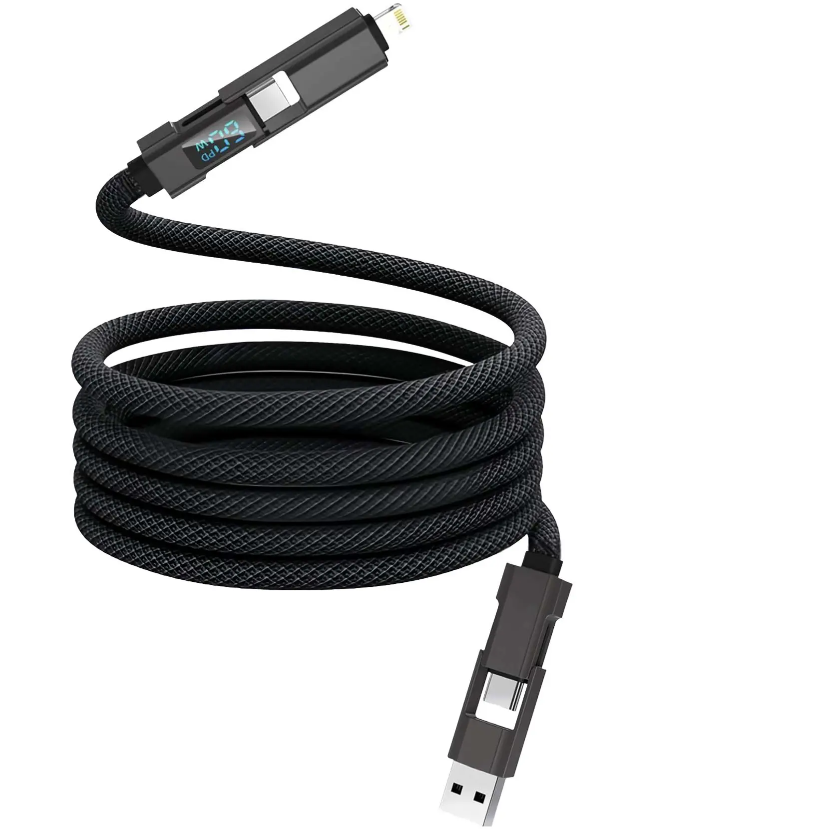 Bild på SCX.design C57 100W 4-i-1 rPET-laddningskabel med magnet och display