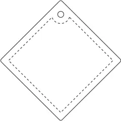 Bild på RFX™ H-20 stor diamant reflekterande PVC-hängare