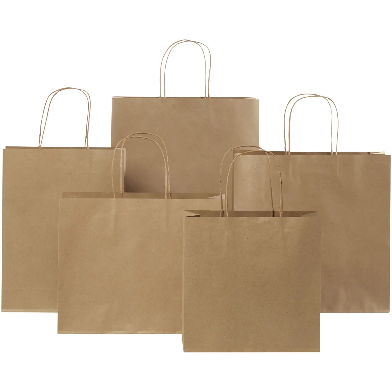 Bild på Kraftpapperspåse 120 g/m2 med tvinnade handtag – XL 