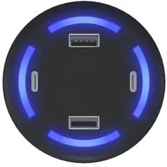 Bild på SCX.design H11 adapter med upplyst logotyp