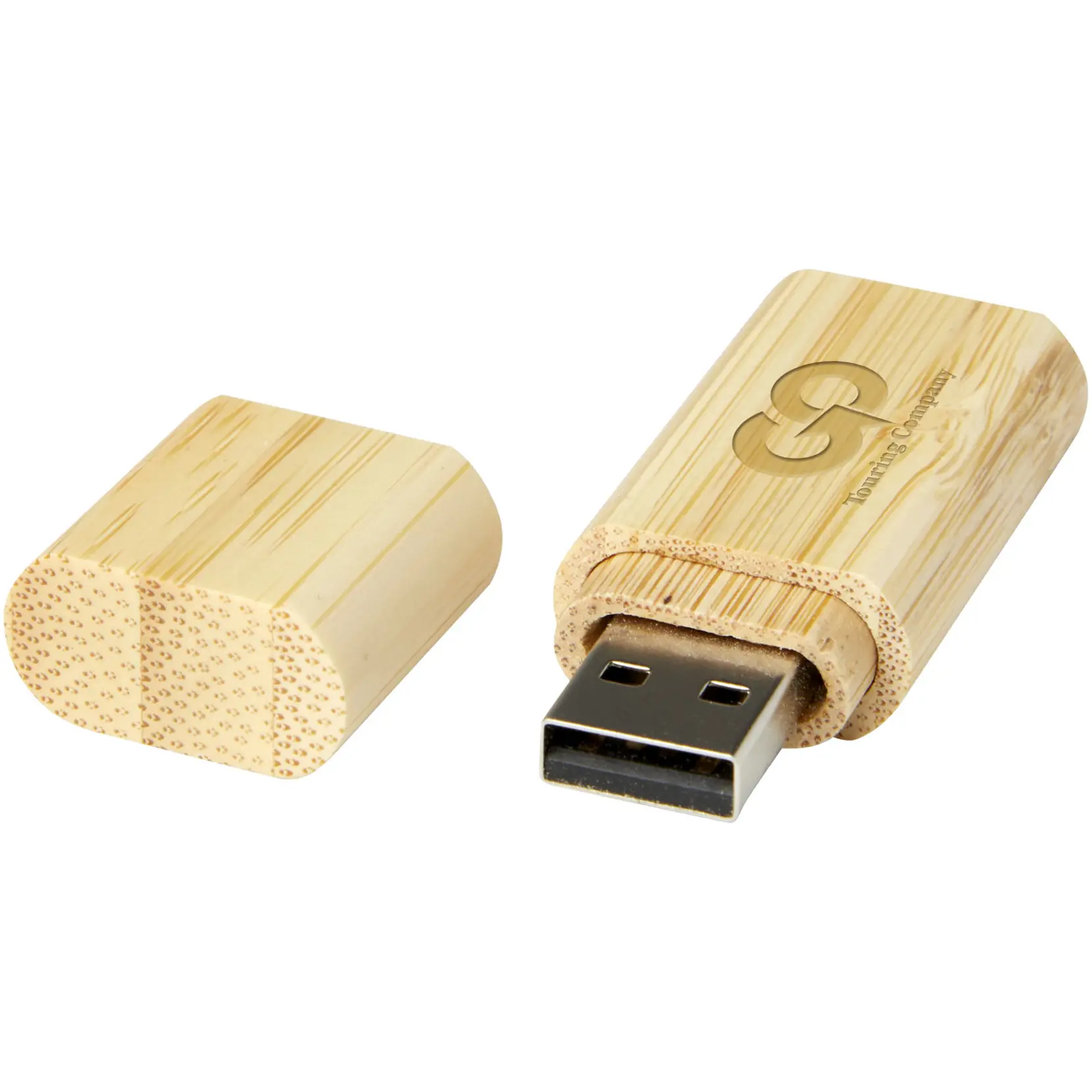 Bild på USB-minne 2.0 i bambu med nyckelring