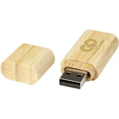 Bild på USB-minne 2.0 i bambu med nyckelring