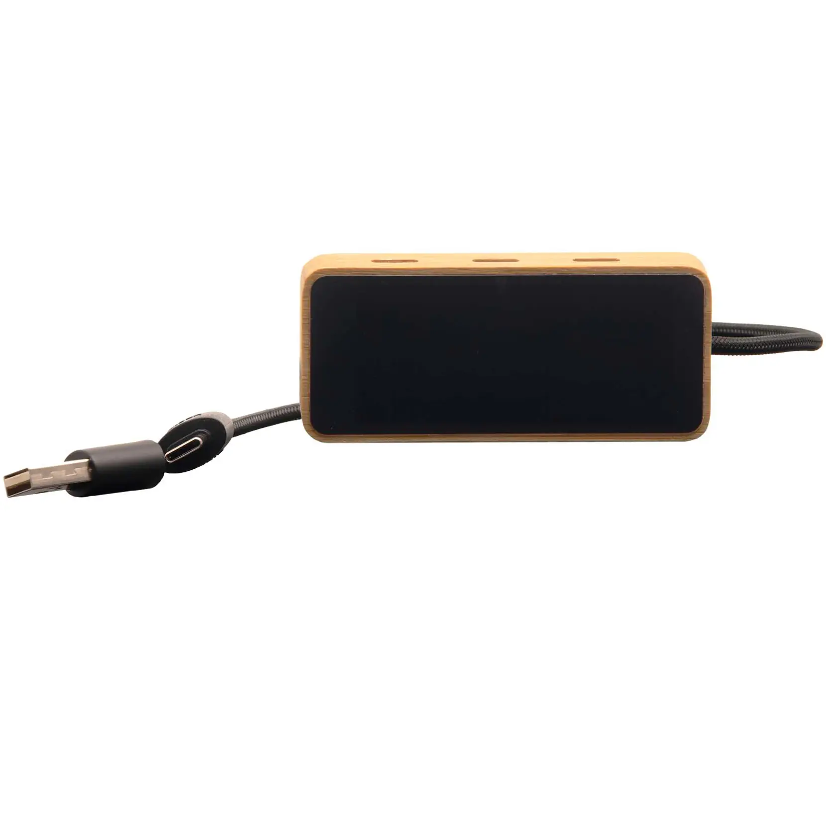 Bild på SCX.design H21 8-i-1 USB-hubb i trä med dubbla ingångar och sex portar
