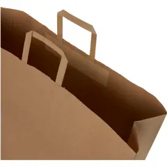 Bild på Kraftpapperspåse 90-100 g/m2 med platta handtag – XXL