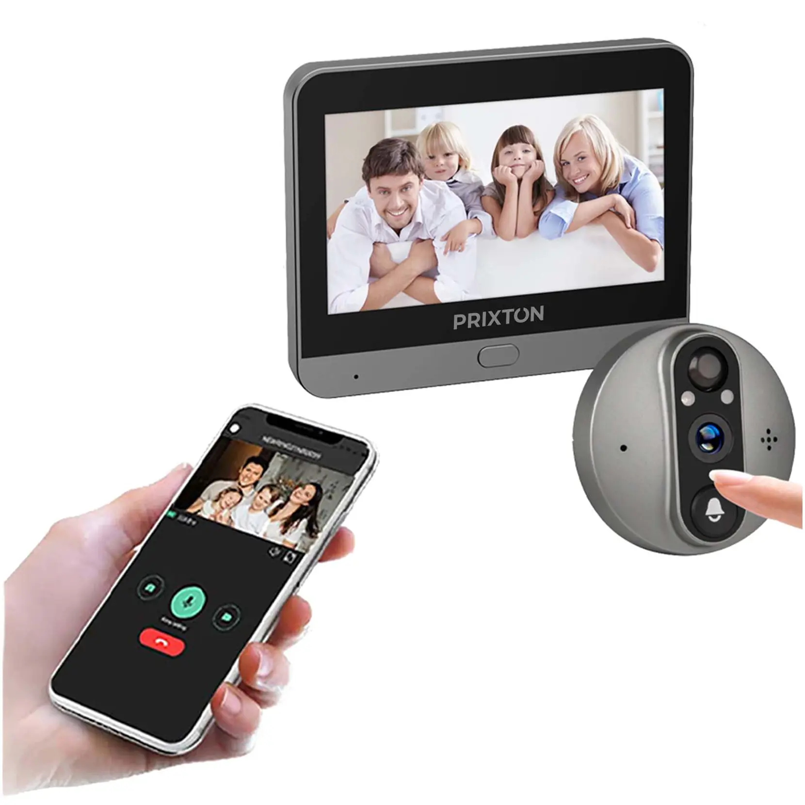 Bild på Prixton DV50 smart WiFi-dörrkikare