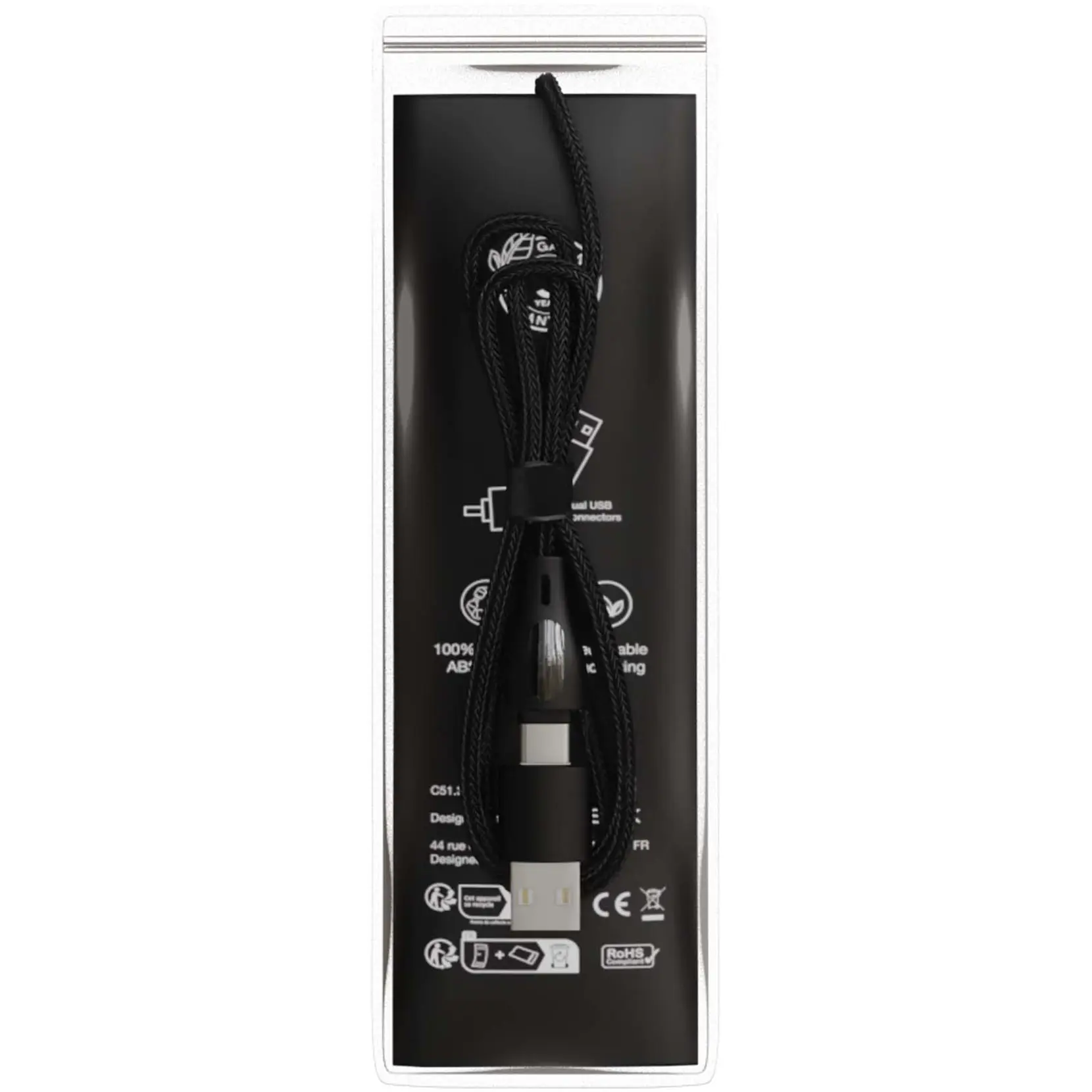 Bild på SCX.design C51 60W  5-i-1 rPET-laddningskabel med display