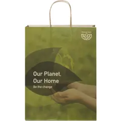 Bild på Papperspåse 150 g/m2 av jordbruksavfall med tvinnade handtag – XXL 